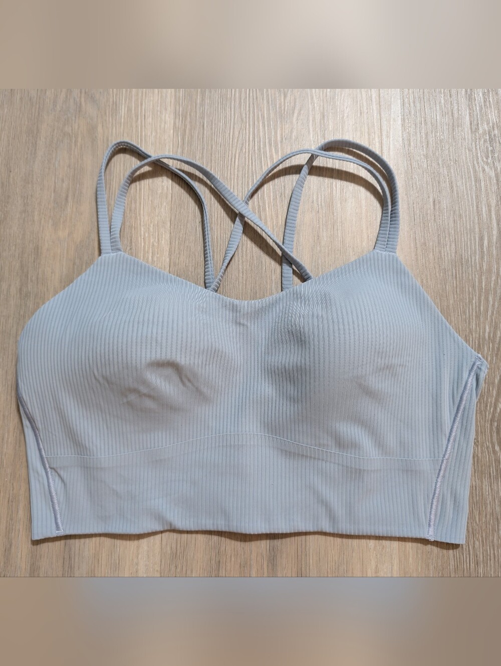 Lululemon Like A Cloud Ribbed Light Blue Bra - 6/8? B/C Cup - Preloved